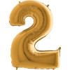 Balão Número 2 Dourado